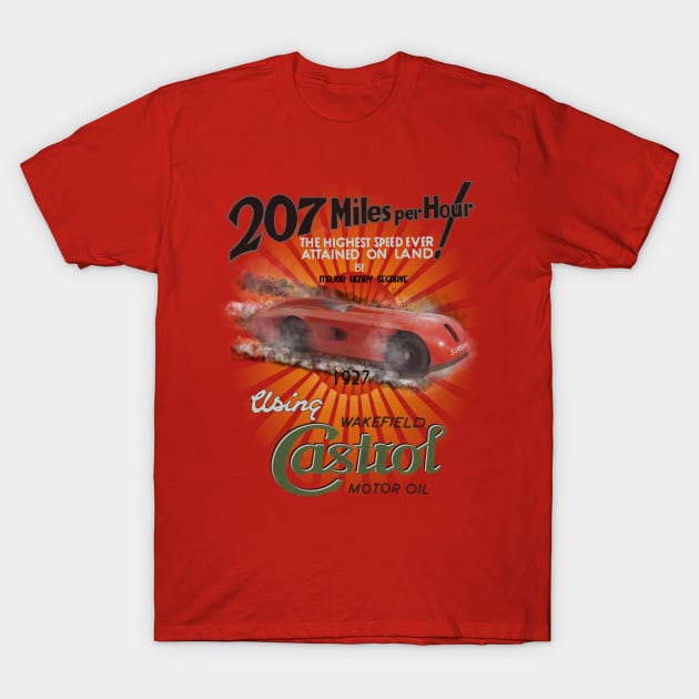 Vintage Land speed record in a Sunbeam Car By MotorManiac T-Shirt by MotorManiac